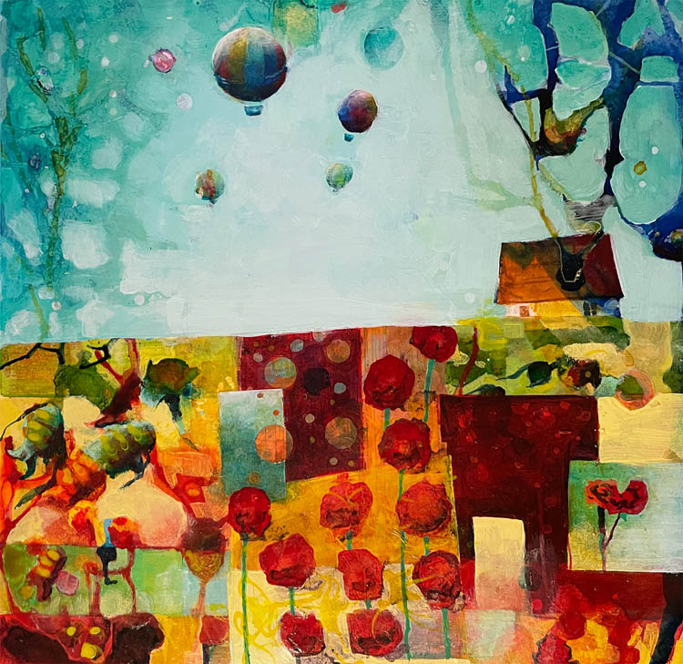 Abstract landscape painting, 2024.
