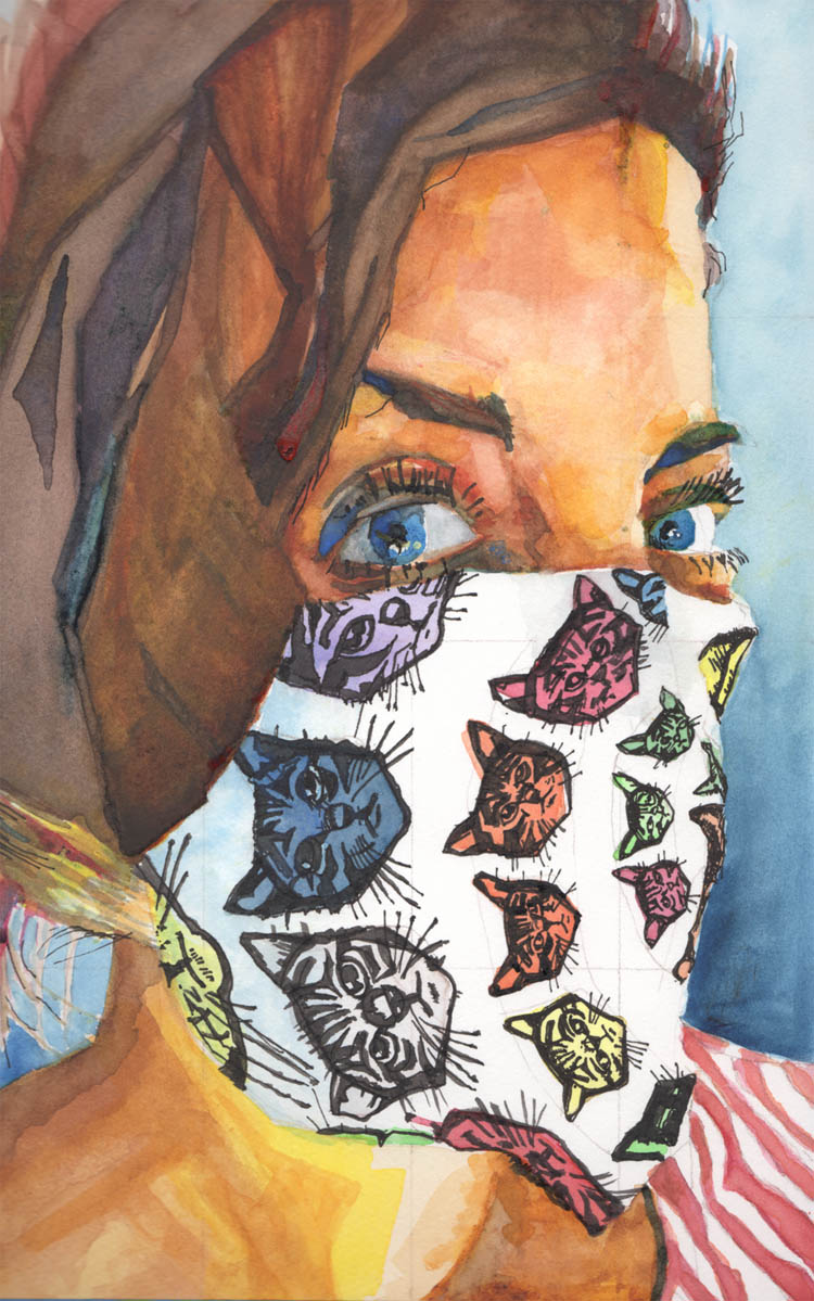 Mask Project portrait — Linda P.