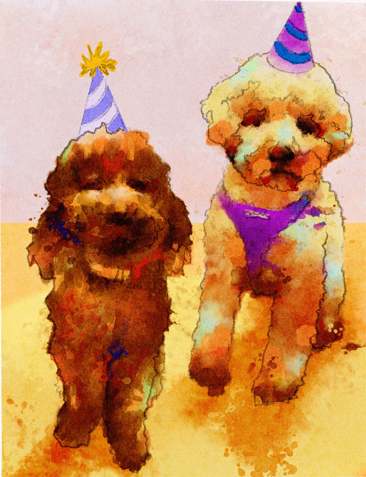 Watercolor portrait, 2024.